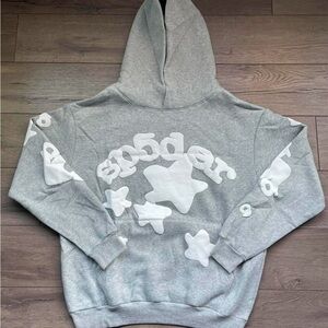 Grey Beluga Sp5der Hoodie | Size Medium | Limited Stock
